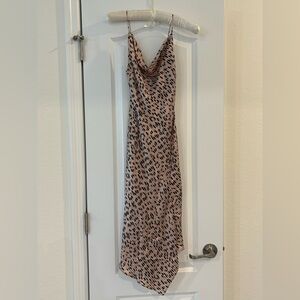Alice + Olivia Sand Leopard Sphagetti strap dress. NWT and COA. Size 0